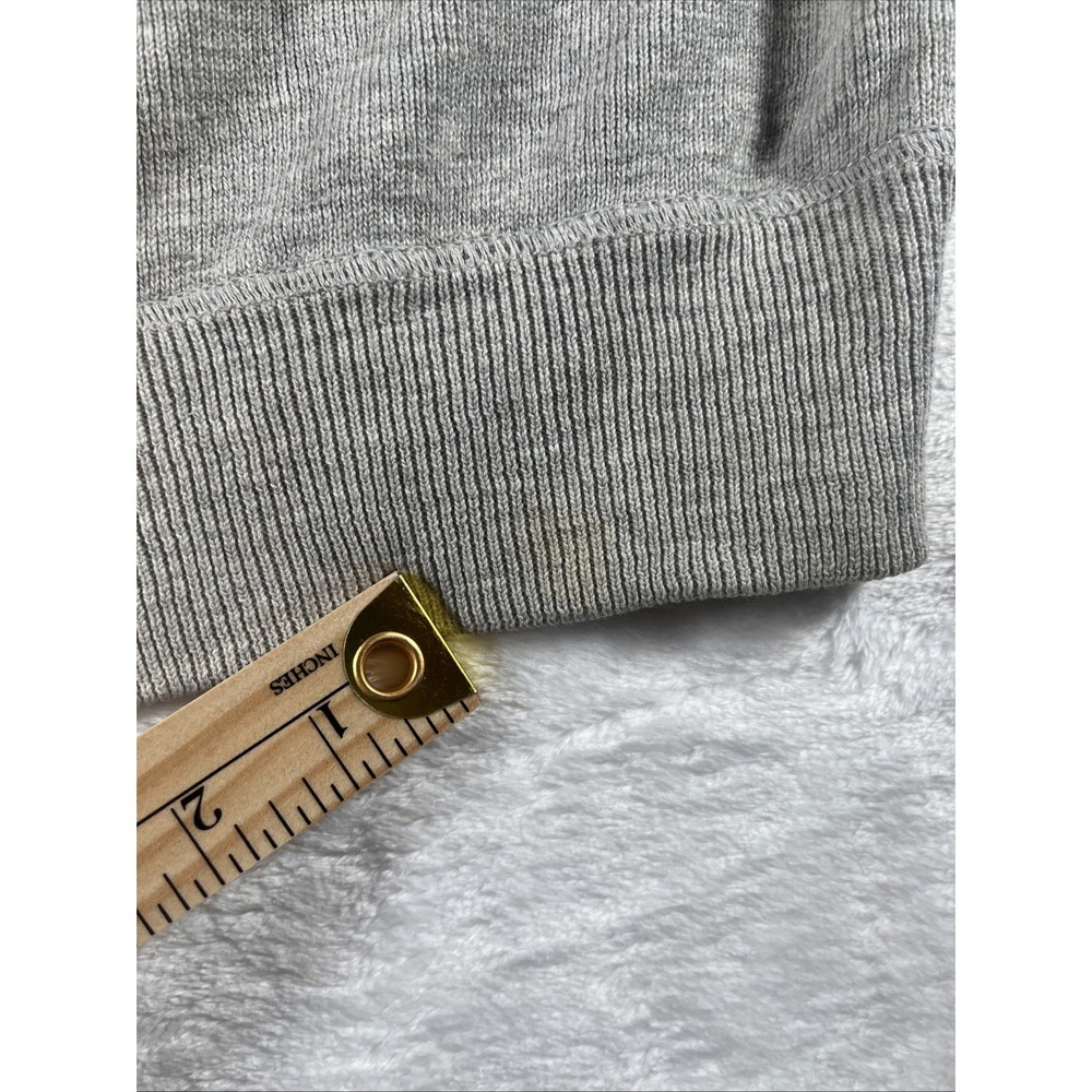 POLO Ralph Lauren Mens Large Rib Knit Gray Navy Colorblock Thermal Crew Pullover - Picture 7 of 8
